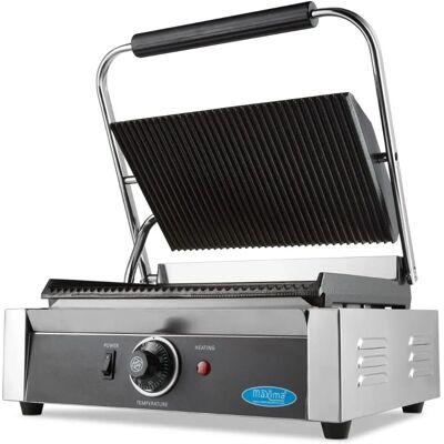 Maxima Edelstahl Kontaktgrill - 33,5cm - Robust Küchenmaschine Maxima Edelstahl Kontaktgrill - 33,5cm - Robust Küchenmaschine