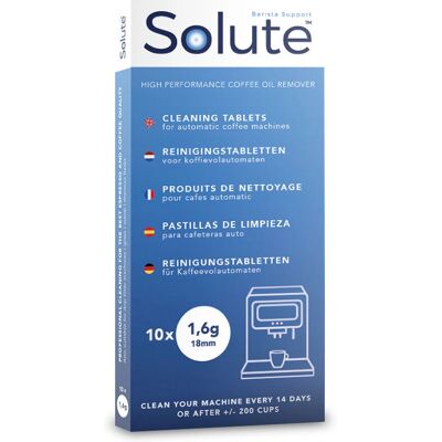 Tablettes détartrantes Solute - Nettoyage machine à café - 10 pcs - Publicité Tablettes détartrantes Solute - Nettoyage machine à café - 10 pcs - Publicité