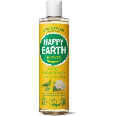 Gel Douche Naturel Jasmine Ho Wood de Happy Earth - Type de Douche - Publicité Gel Douche Naturel Jasmine Ho Wood de Happy Earth - Type de Douche - Publicité