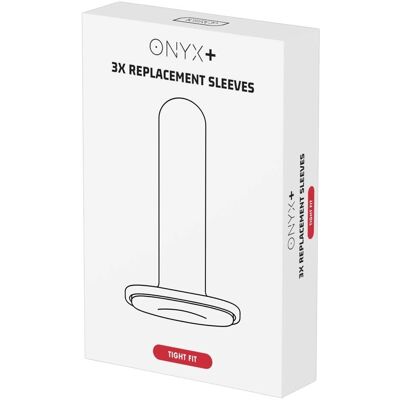 Kiiroo Onyx+ Replacement Sleeve Set - TPE, Silver Kiiroo Onyx+ Replacement Sleeve Set - TPE, Silver