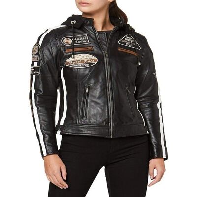 URBAN 5884 Lamb Leather Damen Motorcycle Jacket with Protectors - Motorcycle Jacket URBAN 5884 Lamb Leather Damen Motorcycle Jacket with Protectors - Motorcycle Jacket