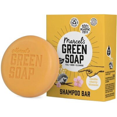 Marcel's Green Soap Shampoo Bar Vanille & Cerisier en Fleurs - Barre de shampooing Marcel's Green Soap Shampoo Bar Vanille & Cerisier en Fleurs - Barre de shampooing