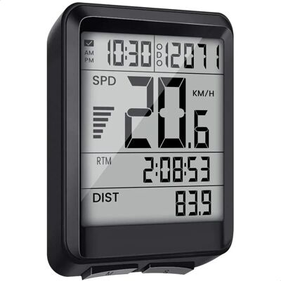 Compteur de Vélo Sans Fil Strex - 17 Fonctions - Grand Écran - Étanche - Publicité Compteur de Vélo Sans Fil Strex - 17 Fonctions - Grand Écran - Étanche - Publicité