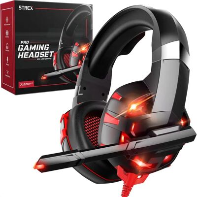 Strex - Gaming Headset - Rood - 7.1 Surround - Headset Strex - Gaming Headset - Rood - 7.1 Surround - Headset