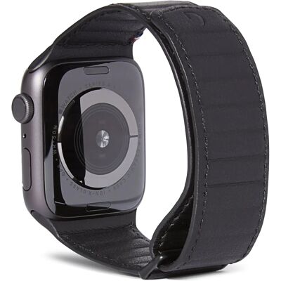 Bracelet Magnétique en Cuir pour Apple Watch - Noir - Publicité Bracelet Magnétique en Cuir pour Apple Watch - Noir - Publicité