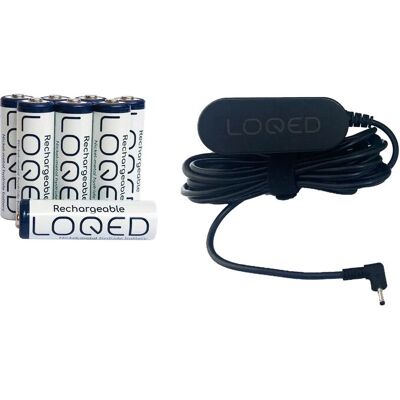 Loqed Power Kit - Wiederaufladbare AA-Batterien & Ladegerät Loqed Power Kit - Wiederaufladbare AA-Batterien & Ladegerät