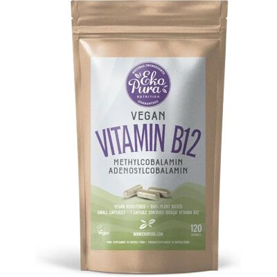 Ekopura B12 Vegano Methylcobalamina y Adenosilcobalamina - 120 Cápsulas Ekopura B12 Vegano Methylcobalamina y Adenosilcobalamina - 120 Cápsulas