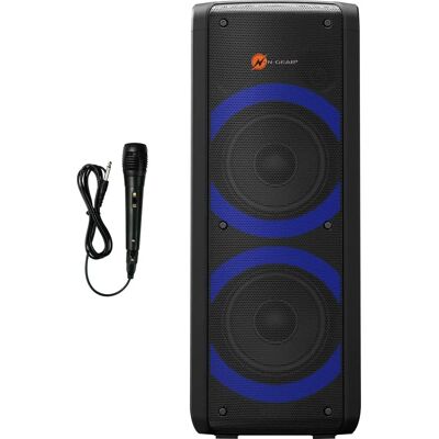 N-Gear Let’s go Party Bluetooth Lautsprecher - Soundsystem mit Karaoke Mikrofon - Schwarz N-Gear Let’s go Party Bluetooth Lautsprecher - Soundsystem mit Karaoke Mikrofon - Schwarz