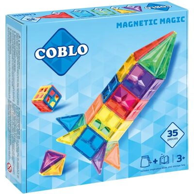 Coblo Magnetyczne Klocki Budowlane 35 Sztuk - Zabawki Magnetyczne do Budowania Coblo Magnetyczne Klocki Budowlane 35 Sztuk - Zabawki Magnetyczne do Budowania
