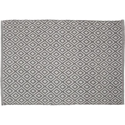 Sealskin Trellis Badematte - Baumwolle, Grau/Weiß/Schwarz Sealskin Trellis Badematte - Baumwolle, Grau/Weiß/Schwarz