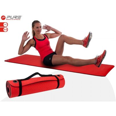 Matę Fitness TPE Czerwona od Pure2Improve - Mata do ćwiczeń Matę Fitness TPE Czerwona od Pure2Improve - Mata do ćwiczeń
