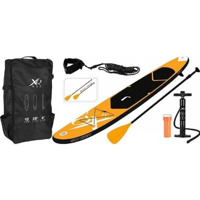 XQ Max Special Edition SUP-Board-Set - 6-teilig - bis zu 150 kg - 320 cm - Aufblasbar - Orange/schwarz XQ Max Special Edition SUP-Board-Set - 6-teilig - bis zu 150 kg - 320 cm - Aufblasbar - Orange/schwarz