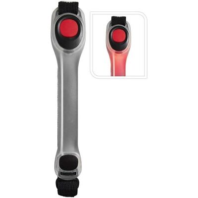 Pure2Improve Led Safety Armband - Red Button/Black - Unisex Pure2Improve Led Safety Armband - Red Button/Black - Unisex