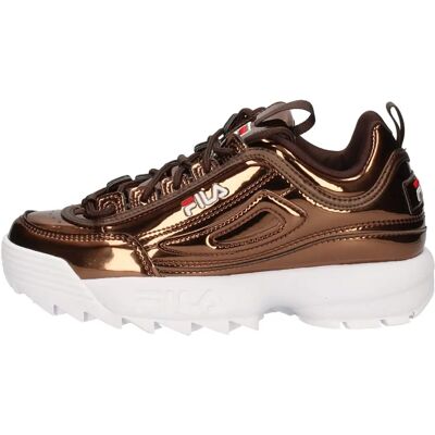 Fila Disruptor F Low Lace-Up Gold Synthetic Womens Trainers - Sneakers Fila Disruptor F Low Lace-Up Gold Synthetic Womens Trainers - Sneakers