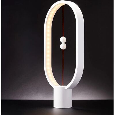 Mikamax Modèle 04931.WT - Lampe de table ovale blanche magnétique Mikamax Modèle 04931.WT - Lampe de table ovale blanche magnétique