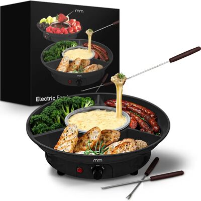 Mikamax MM - Set de Fondue Électrique - 800W, 1,5L, Antiadhésif, 6 Fourchettes Mikamax MM - Set de Fondue Électrique - 800W, 1,5L, Antiadhésif, 6 Fourchettes