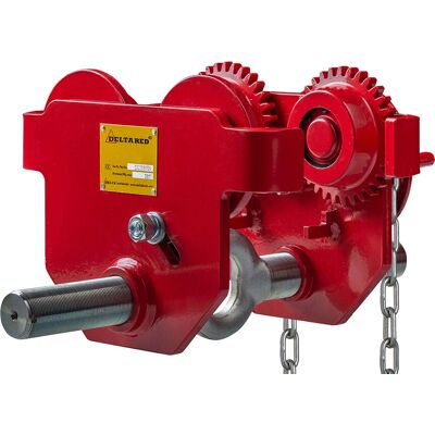 Delta - Rot Haspelfahrwerk - 5.0t - 2.5m Handkette - Hoist Trolley Delta - Rot Haspelfahrwerk - 5.0t - 2.5m Handkette - Hoist Trolley
