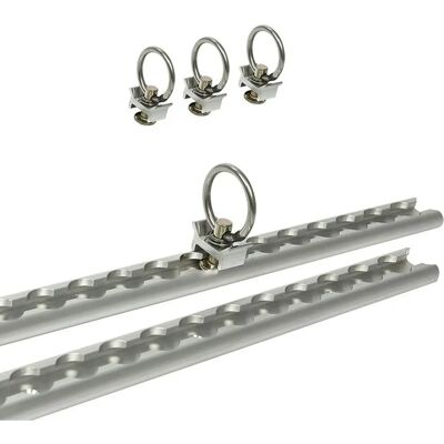 Pricenet Load rail set aluminium 2x60cm 6 pcs - Load rail set Pricenet Load rail set aluminium 2x60cm 6 pcs - Load rail set