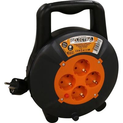 Relectric 10m Kabelhaspel met 4 Stopcontacten - Veiligheidsslot Relectric 10m Kabelhaspel met 4 Stopcontacten - Veiligheidsslot