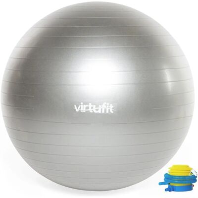 Ballon de Fitness Anti-Explosion VirtuFit 75cm Gris - Ballon de Fitness - Publicité Ballon de Fitness Anti-Explosion VirtuFit 75cm Gris - Ballon de Fitness - Publicité