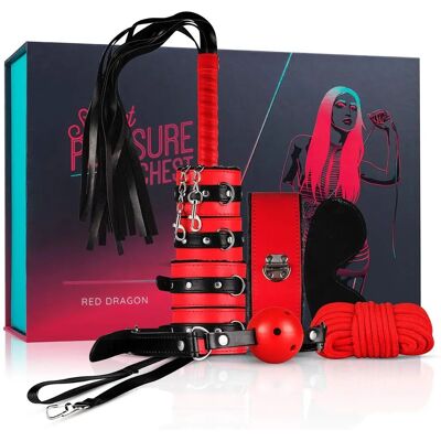 Secret Pleasure Red Dragon BDSM-Set - 8 Teile - Für Einsteiger Secret Pleasure Red Dragon BDSM-Set - 8 Teile - Für Einsteiger