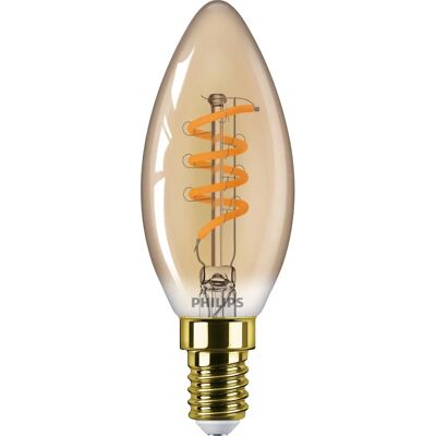 Ampoule LED Vintage Flamme Philips E14 Or - Ampoule LED - Publicité Ampoule LED Vintage Flamme Philips E14 Or - Ampoule LED - Publicité