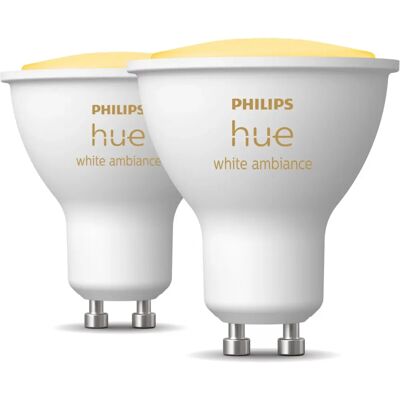 Philips Hue White Ambience DIM GU10 4,3W/350lm (929001953309) - Ambiance GU10 Dobbelpakke Philips Hue White Ambience DIM GU10 4,3W/350lm (929001953309) - Ambiance GU10 Dobbelpakke