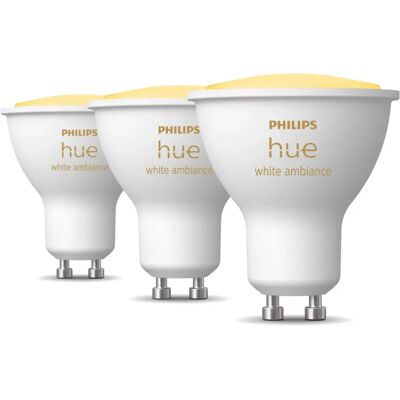 Philips Hue White Ambiance GU10 Ampoule - Pack de 3 - Blanc Philips Hue White Ambiance GU10 Ampoule - Pack de 3 - Blanc
