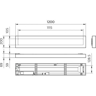 Philips LED-Flutlicht 1200x200mm - 31/22W - 4300 lm - Weiß - Wand-/Deckenmontage Philips LED-Flutlicht 1200x200mm - 31/22W - 4300 lm - Weiß - Wand-/Deckenmontage
