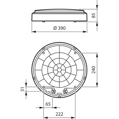Philips Lighting LED-Wand-/Deckenleuchte - 2200 lm, 4000 K, IP65 Philips Lighting LED-Wand-/Deckenleuchte - 2200 lm, 4000 K, IP65