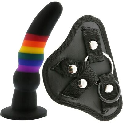 Dream Toys Χρωματιστό Love - Strap-on Διλντό 17 cm - Σεξουαλικό παιχνίδι Dream Toys Χρωματιστό Love - Strap-on Διλντό 17 cm - Σεξουαλικό παιχνίδι