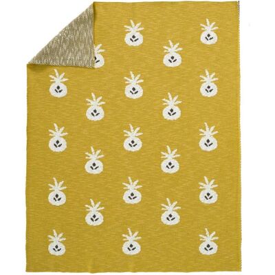 Kocyk dziecięcy z organicznej bawełny Fresk - Musztardowy - 100x150cm Kocyk dziecięcy z organicznej bawełny Fresk - Musztardowy - 100x150cm
