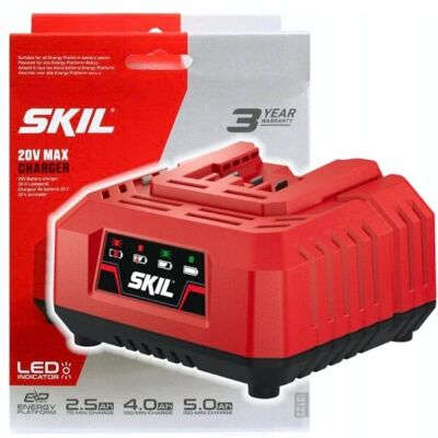 Cargador de Batería Skil 20V Max - Carga Rápida y Automática Cargador de Batería Skil 20V Max - Carga Rápida y Automática