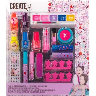 Kit de maquillage pour enfants Create It! Néon & Paillettes - Publicité Kit de maquillage pour enfants Create It! Néon & Paillettes - Publicité
