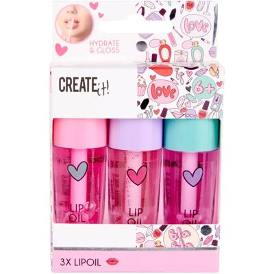 Create It! Σετ 3 Λάδι Χειλιών - Για Νέες Ομορφιές Create It! Σετ 3 Λάδι Χειλιών - Για Νέες Ομορφιές