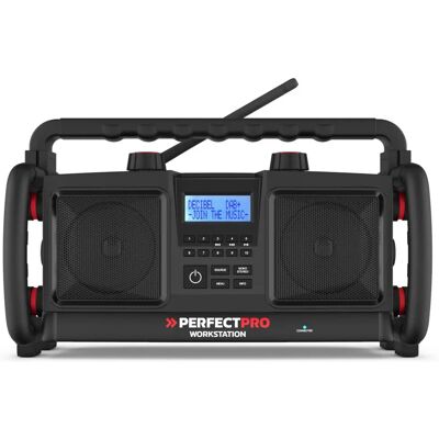 PerfectPro Station de Travail Radio Numérique Portable - Radio, Bluetooth, FM, DAB+ - Publicité PerfectPro Station de Travail Radio Numérique Portable - Radio, Bluetooth, FM, DAB+ - Publicité