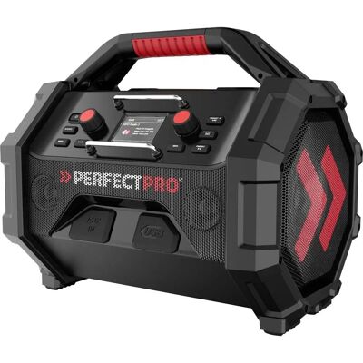 Radio da cantiere PerfectPro Rocktagon OCT-18V con Bluetooth - IP65 Radio da cantiere PerfectPro Rocktagon OCT-18V con Bluetooth - IP65