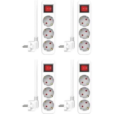 ELRO 3-fach Steckerleiste mit Kinderschutz - 1,5m Kabel ELRO 3-fach Steckerleiste mit Kinderschutz - 1,5m Kabel