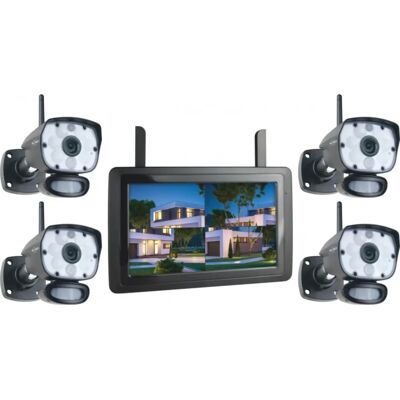 Ensemble de caméras de sécurité HD 1080P sans fil ELRO CZ60RIPS-4 - 4 caméras, moniteur 9 pouces - Publicité Ensemble de caméras de sécurité HD 1080P sans fil ELRO CZ60RIPS-4 - 4 caméras, moniteur 9 pouces - Publicité