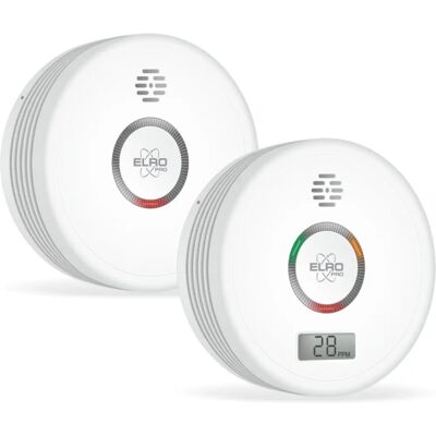 Ensemble de détecteurs de fumée et CO ELRO FF4910 PRO - 10 ans de batterie - EN14604 & EN50291 Ensemble de détecteurs de fumée et CO ELRO FF4910 PRO - 10 ans de batterie - EN14604 & EN50291