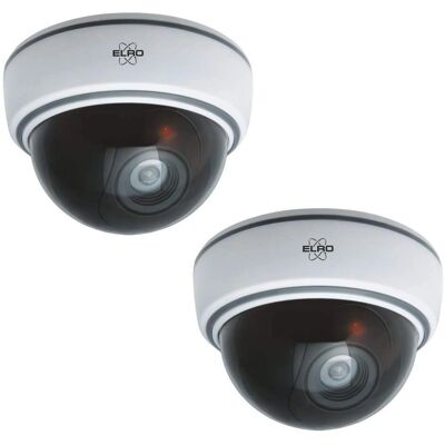 ELRO CDD15F Cámara de domo falsa con luz flash - Pack de 2 ELRO CDD15F Cámara de domo falsa con luz flash - Pack de 2