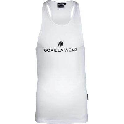 Gorilla Wear Biały Elastyczny Top - Tank Top Gorilla Wear Biały Elastyczny Top - Tank Top