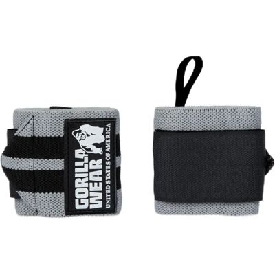 Gants Gris-Noir Gorilla Wear - Support de Poignet - Publicité Gants Gris-Noir Gorilla Wear - Support de Poignet - Publicité