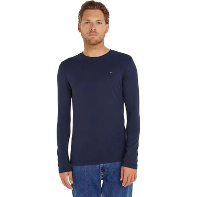 Koszulka z długim rękawem z organicznej bawełny Tommy Hilfiger (DM0DM04409) - czarna irysa Koszulka z długim rękawem z organicznej bawełny Tommy Hilfiger (DM0DM04409) - czarna irysa