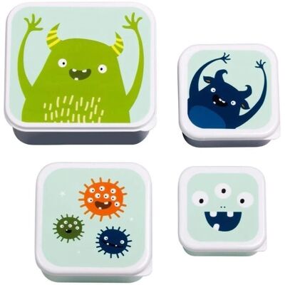 A Little Lovely Company - SBSEMO29-NC - Monsters - Zestaw Lunchowy A Little Lovely Company - SBSEMO29-NC - Monsters - Zestaw Lunchowy