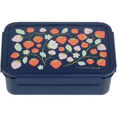 A Little Lovely Company Blaue Erdbeeren Bento Lunchbox - Lebensmittelbehälter A Little Lovely Company Blaue Erdbeeren Bento Lunchbox - Lebensmittelbehälter