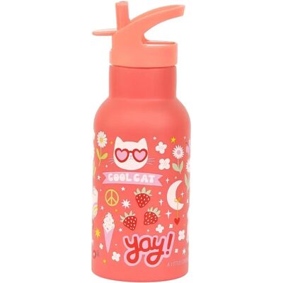 A Little Lovely Company - RVS drinkfles Fun - 350 ml - Bouteille A Little Lovely Company - RVS drinkfles Fun - 350 ml - Bouteille