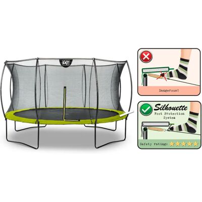 EXIT Silhouette Trampolin - grün - ø366cm - Sicherheitsnetz - Kinder EXIT Silhouette Trampolin - grün - ø366cm - Sicherheitsnetz - Kinder