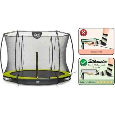 EXIT Silhouette Ground 305cm Trampolin mit Sicherheitsnetz - grün EXIT Silhouette Ground 305cm Trampolin mit Sicherheitsnetz - grün