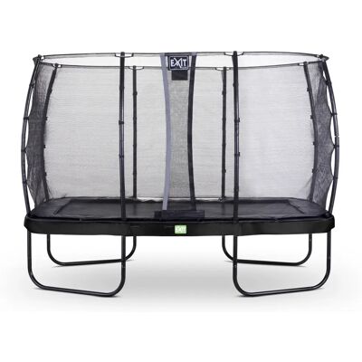 EXIT Elegant Trampoline 214x366cm with Safety Net - Black EXIT Elegant Trampoline 214x366cm with Safety Net - Black